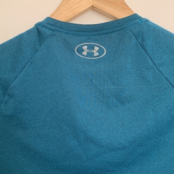 Under Armour Men’s The Tech Tee Shirt Teal S - Picture 5 of 6
